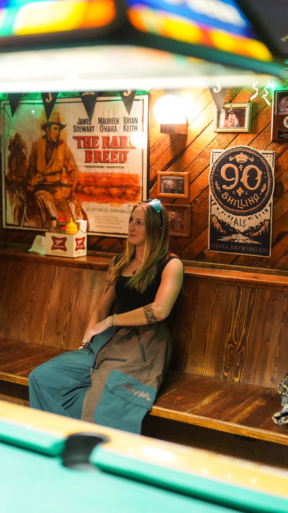 CWPO PANTS - BILLIARD (green/blue & brown)