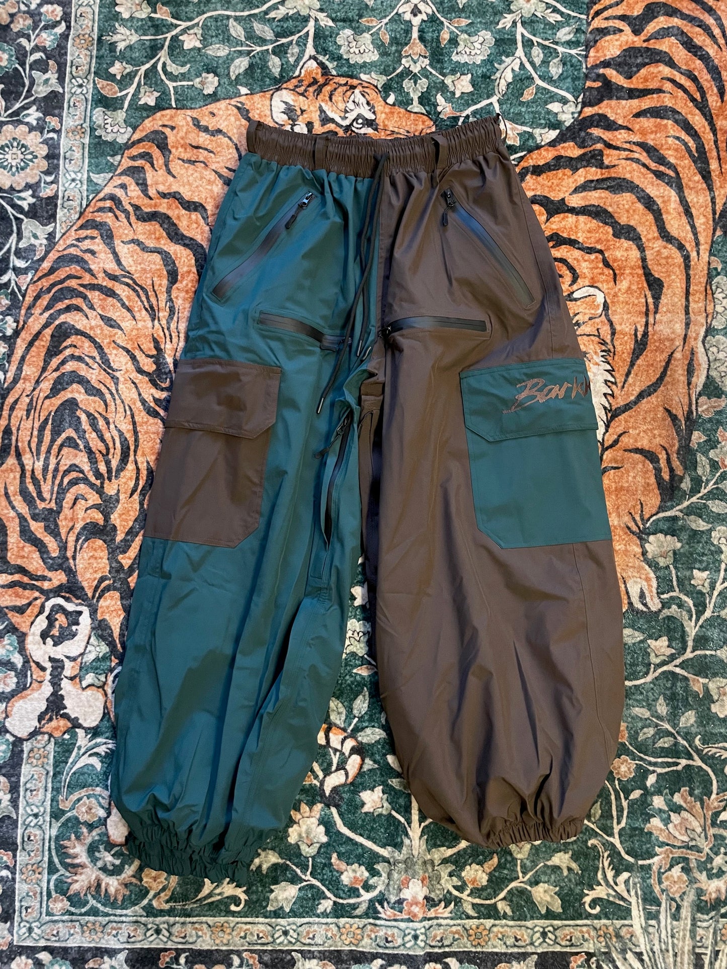 CWPO PANTS - BILLIARD (green/blue & brown)