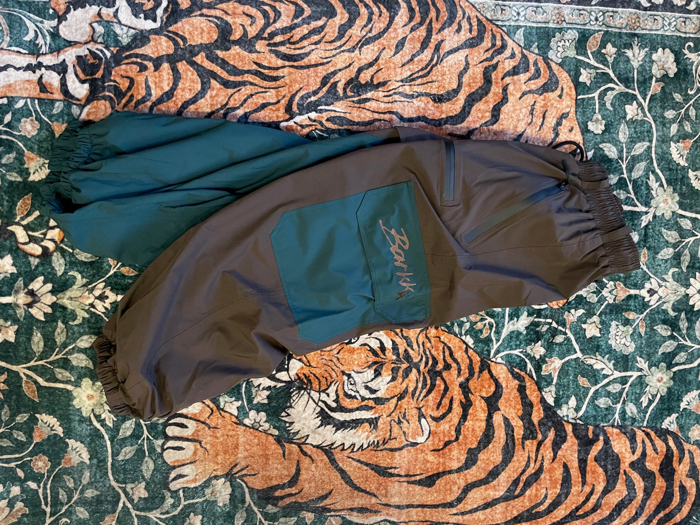 CWPO PANTS - BILLIARD (green/blue & brown)