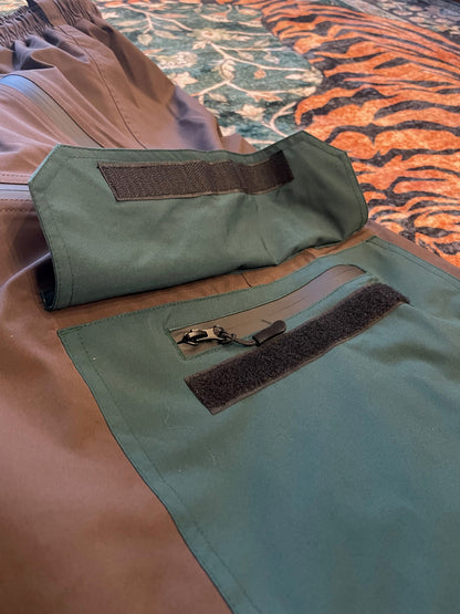CWPO PANTS - BILLIARD (green/blue & brown)